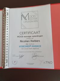 HydroMed Massage certificaat